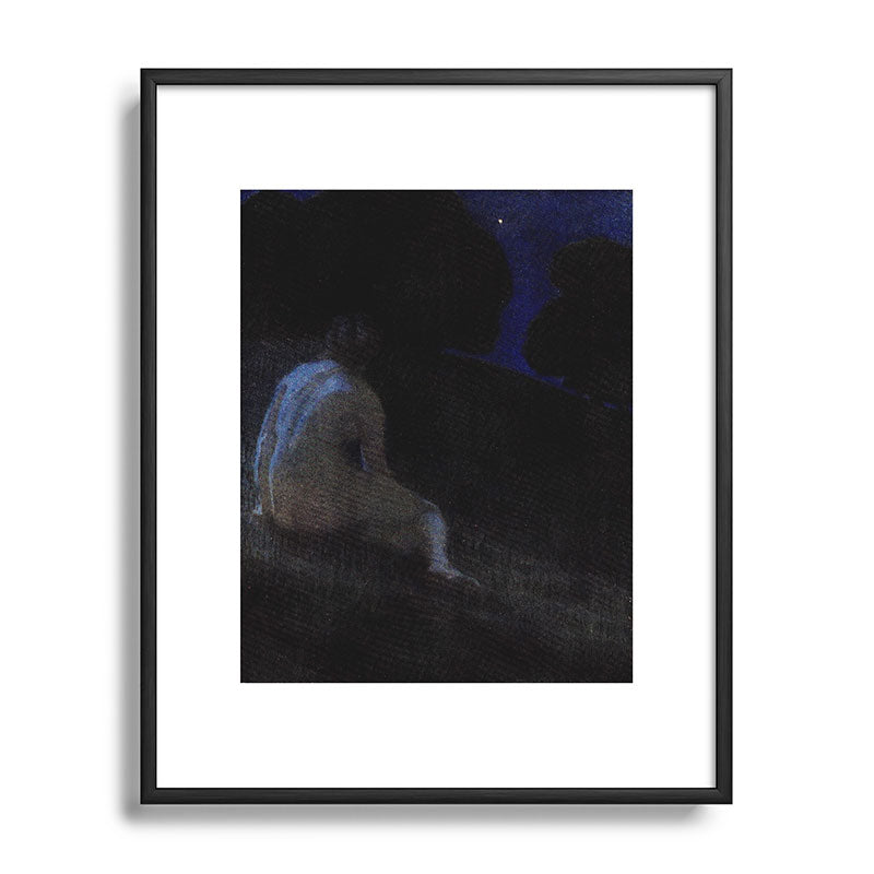 "Thoughts, silent thoughts, of Time and Space and Death" (Margaret C. Cook, Leaves of Grass, 1913) Framed Art Print