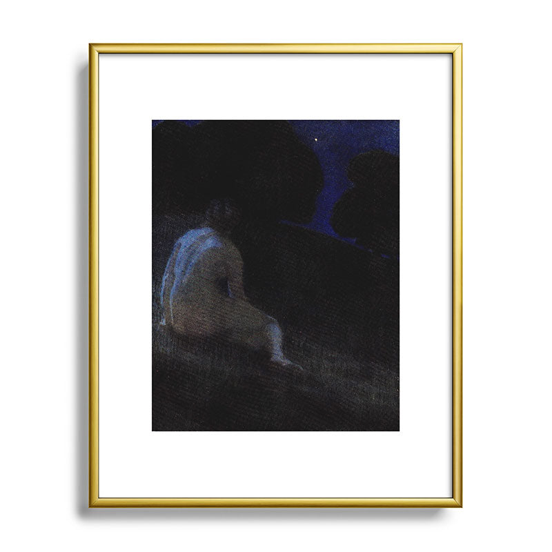 "Thoughts, silent thoughts, of Time and Space and Death" (Margaret C. Cook, Leaves of Grass, 1913) Framed Art Print
