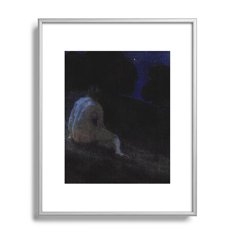 "Thoughts, silent thoughts, of Time and Space and Death" (Margaret C. Cook, Leaves of Grass, 1913) Framed Art Print