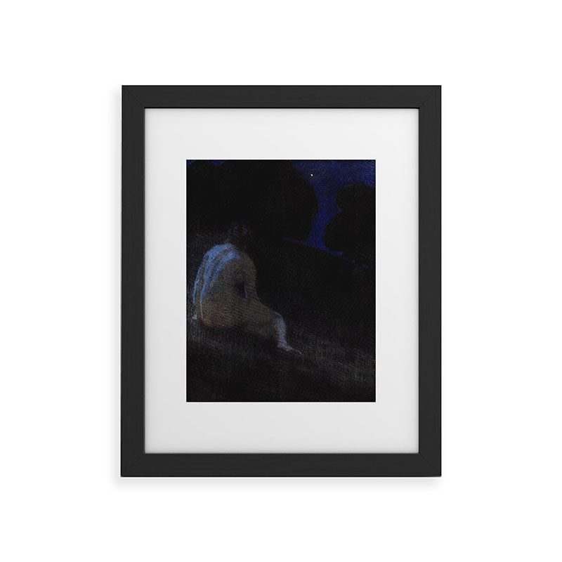 "Thoughts, silent thoughts, of Time and Space and Death" (Margaret C. Cook, Leaves of Grass, 1913) Framed Art Print