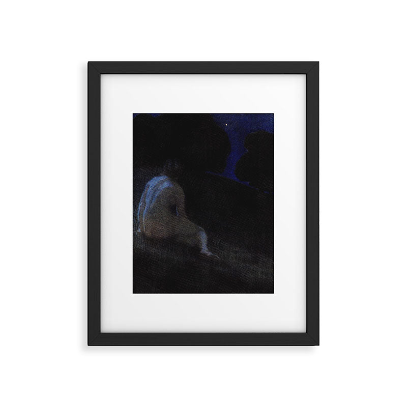 "Thoughts, silent thoughts, of Time and Space and Death" (Margaret C. Cook, Leaves of Grass, 1913) Framed Art Print