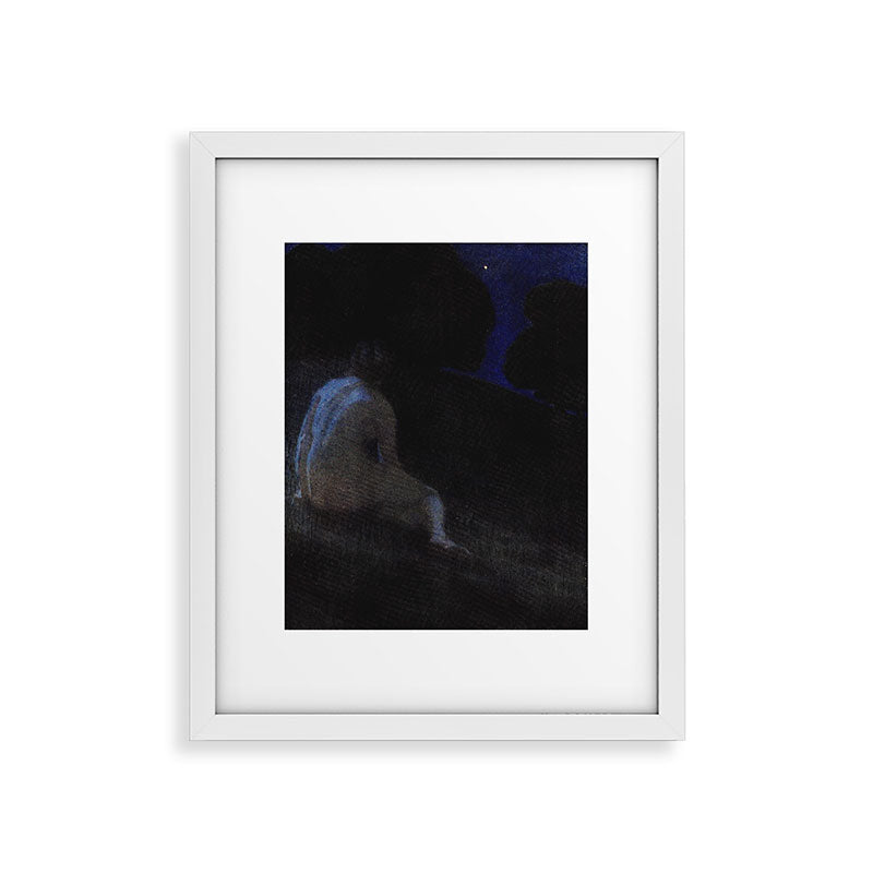 "Thoughts, silent thoughts, of Time and Space and Death" (Margaret C. Cook, Leaves of Grass, 1913) Framed Art Print