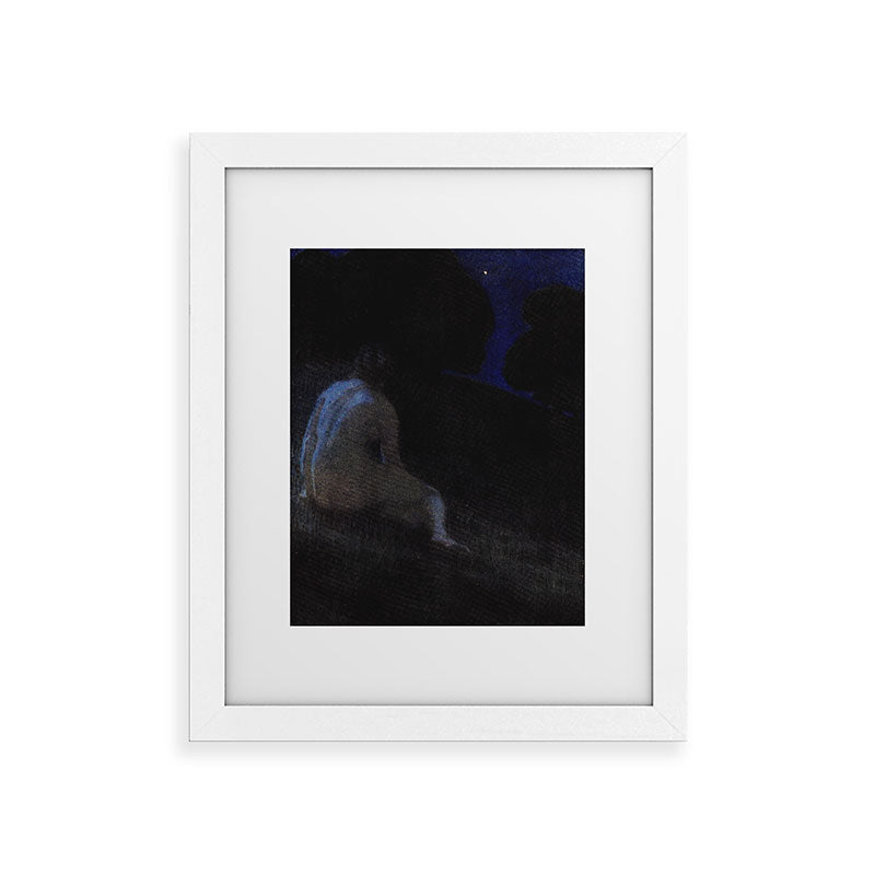 "Thoughts, silent thoughts, of Time and Space and Death" (Margaret C. Cook, Leaves of Grass, 1913) Framed Art Print