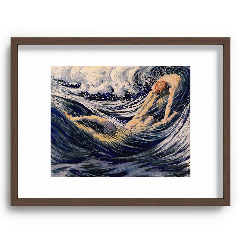 "Two fishes swimming in the sea not more lawless than we" (Margaret C. Cook, Leaves of Grass, 1913) Framed Art Print