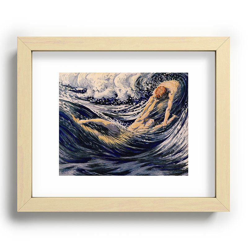 "Two fishes swimming in the sea not more lawless than we" (Margaret C. Cook, Leaves of Grass, 1913) Framed Art Print