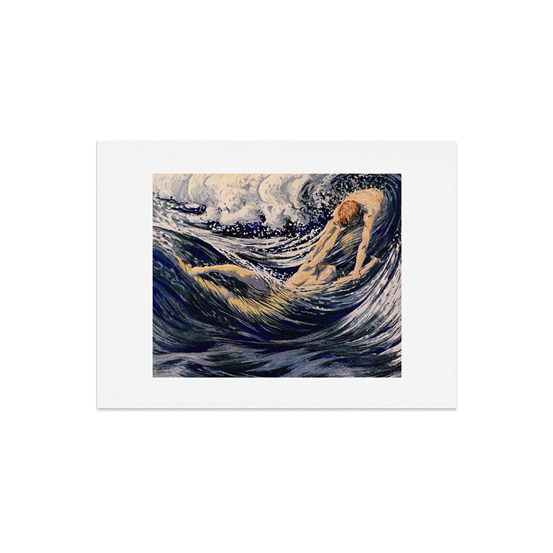 "Two fishes swimming in the sea not more lawless than we" (Margaret C. Cook, Leaves of Grass, 1913) Art Print