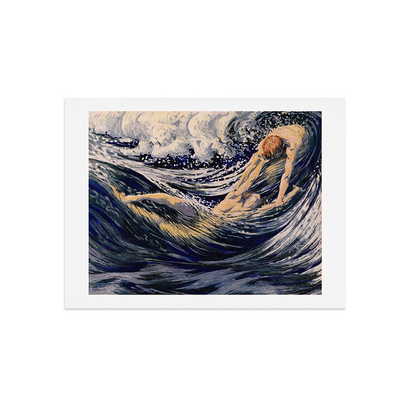 "Two fishes swimming in the sea not more lawless than we" (Margaret C. Cook, Leaves of Grass, 1913) Art Print