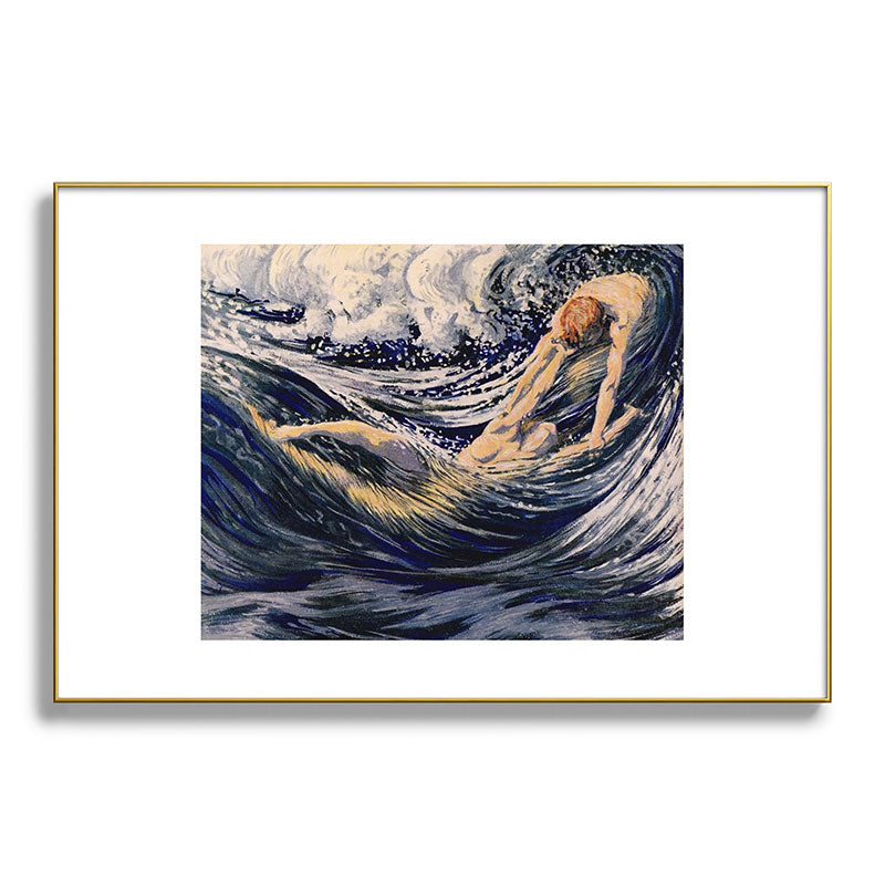 "Two fishes swimming in the sea not more lawless than we" (Margaret C. Cook, Leaves of Grass, 1913) Framed Art Print