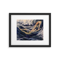 "Two fishes swimming in the sea not more lawless than we" (Margaret C. Cook, Leaves of Grass, 1913) Framed Art Print