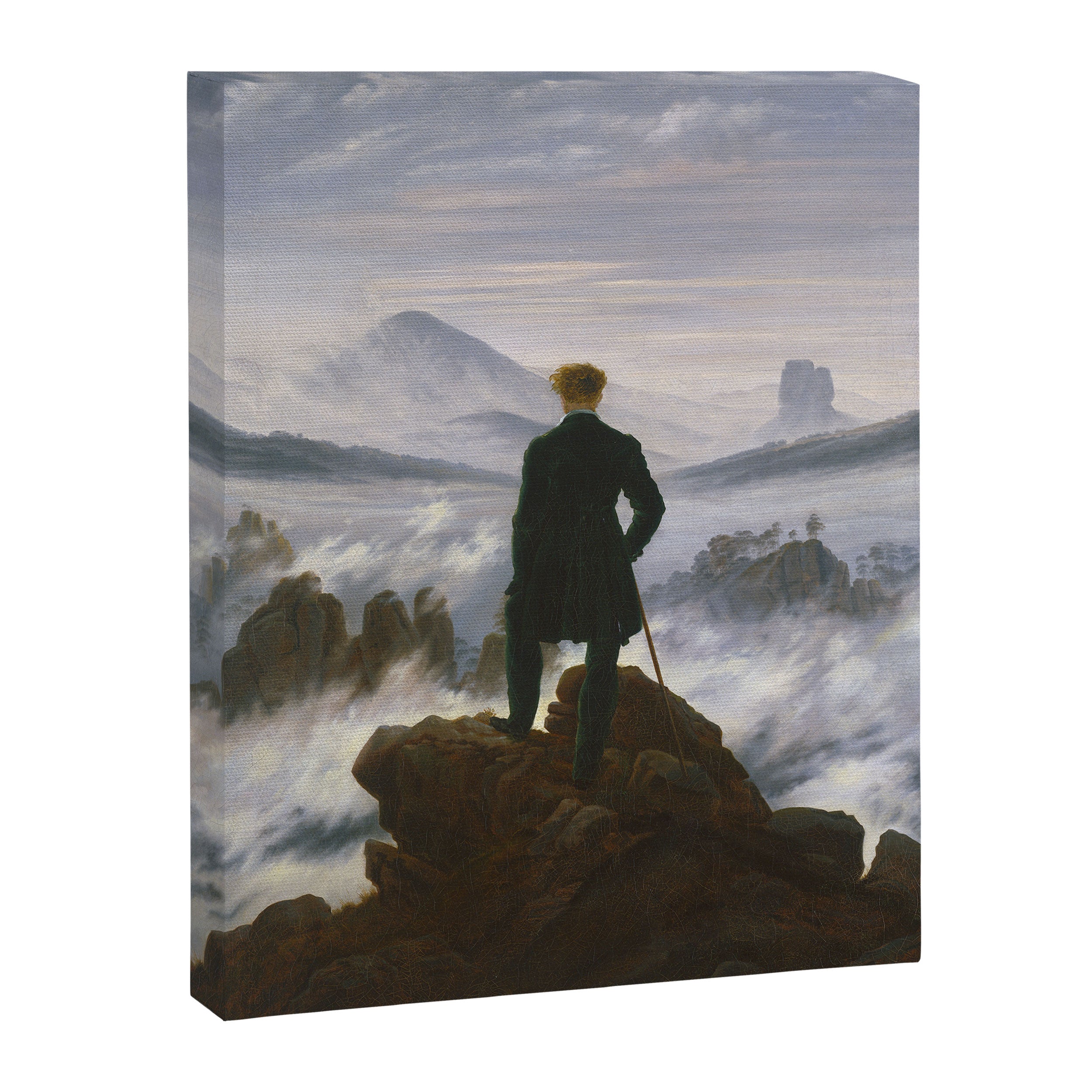 "Wanderer above the Sea of Fog" ("Der Wanderer ��ber dem Nebelmeer") by Caspar David Friedrich, circa 1817  Canvas Print
