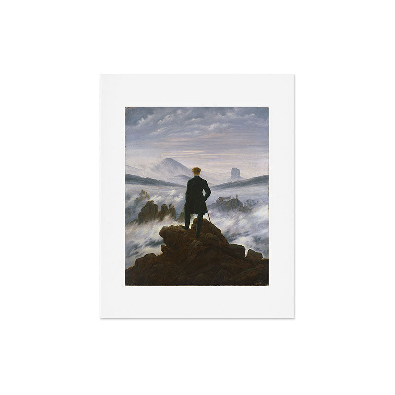 "Wanderer above the Sea of Fog" ("Der Wanderer ��ber dem Nebelmeer") by Caspar David Friedrich, circa 1817  Art Print