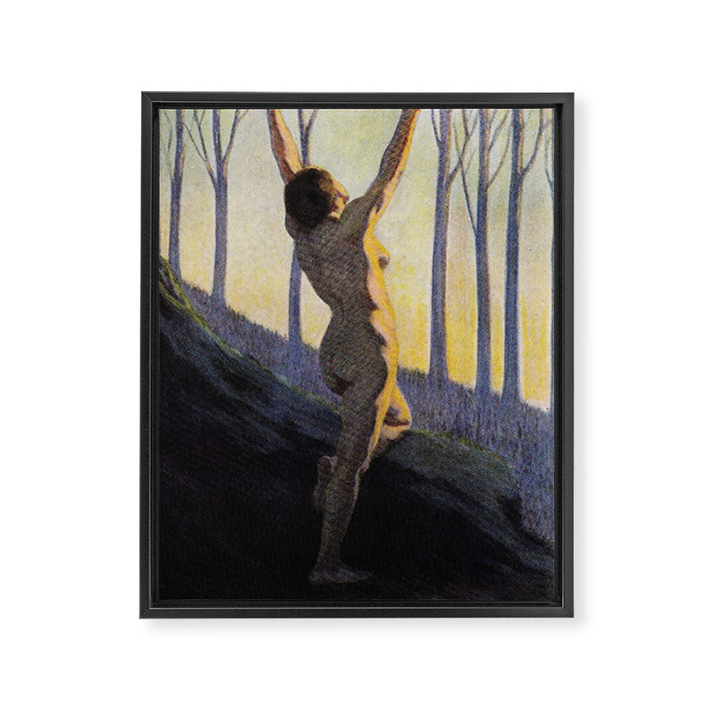 "We found our own, O my Soul, in the calm and cool of the daybreak" (Margaret C. Cook, 1913) Framed Canvas Print