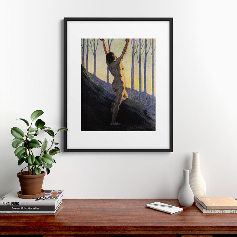 "We found our own, O my Soul, in the calm and cool of the daybreak" (Margaret C. Cook, 1913) Framed Art Print