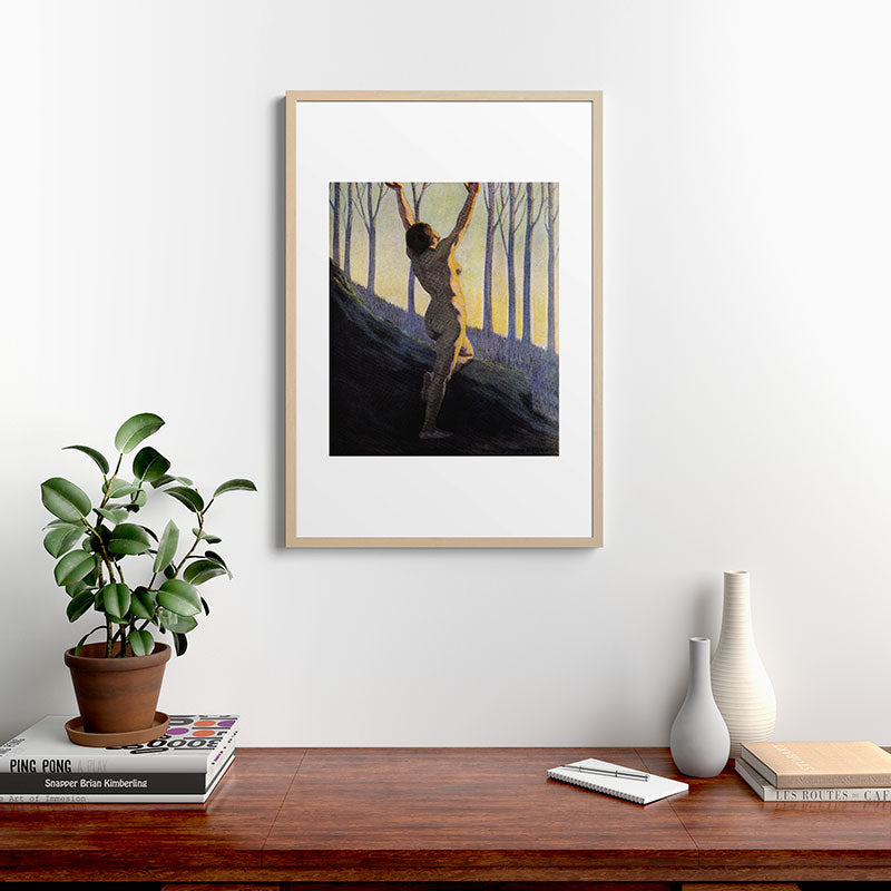 "We found our own, O my Soul, in the calm and cool of the daybreak" (Margaret C. Cook, 1913) Framed Art Print