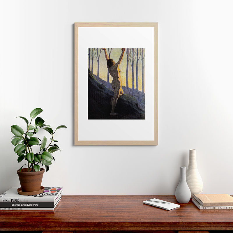 "We found our own, O my Soul, in the calm and cool of the daybreak" (Margaret C. Cook, 1913) Framed Art Print