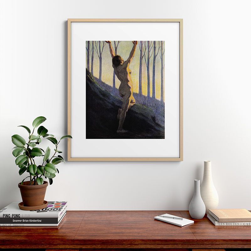 "We found our own, O my Soul, in the calm and cool of the daybreak" (Margaret C. Cook, 1913) Framed Art Print