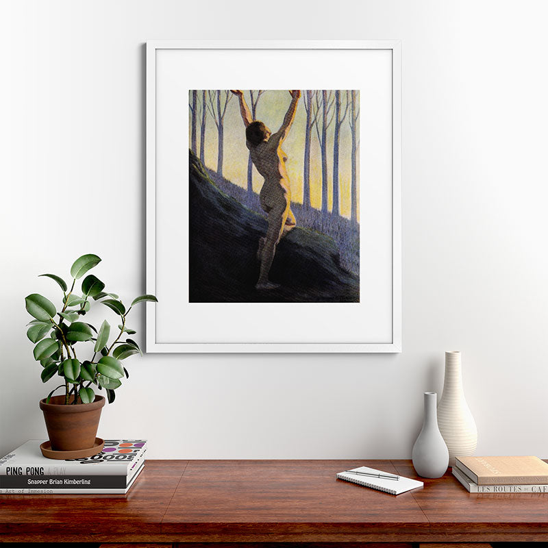 "We found our own, O my Soul, in the calm and cool of the daybreak" (Margaret C. Cook, 1913) Framed Art Print