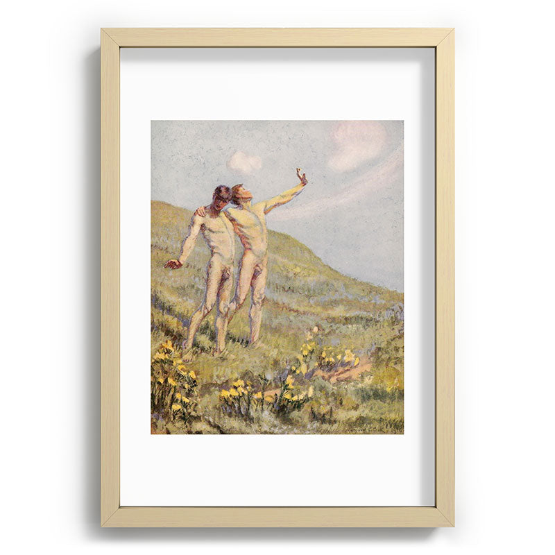 "Whose happiest days were far and away through fields, ... he and another wandering" (Margaret Cook) Framed Art Print