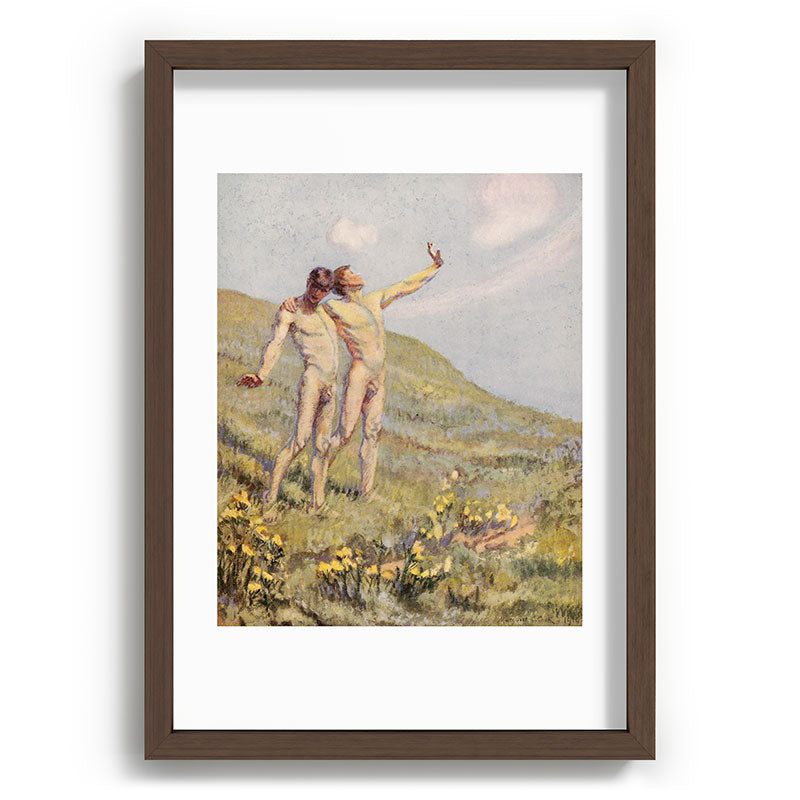 "Whose happiest days were far and away through fields, ... he and another wandering" (Margaret Cook) Framed Art Print