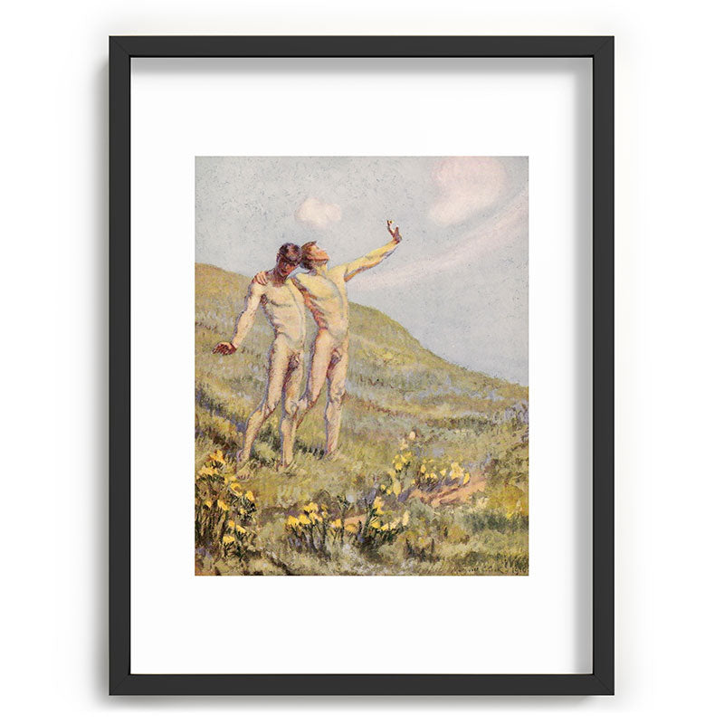 "Whose happiest days were far and away through fields, ... he and another wandering" (Margaret Cook) Framed Art Print