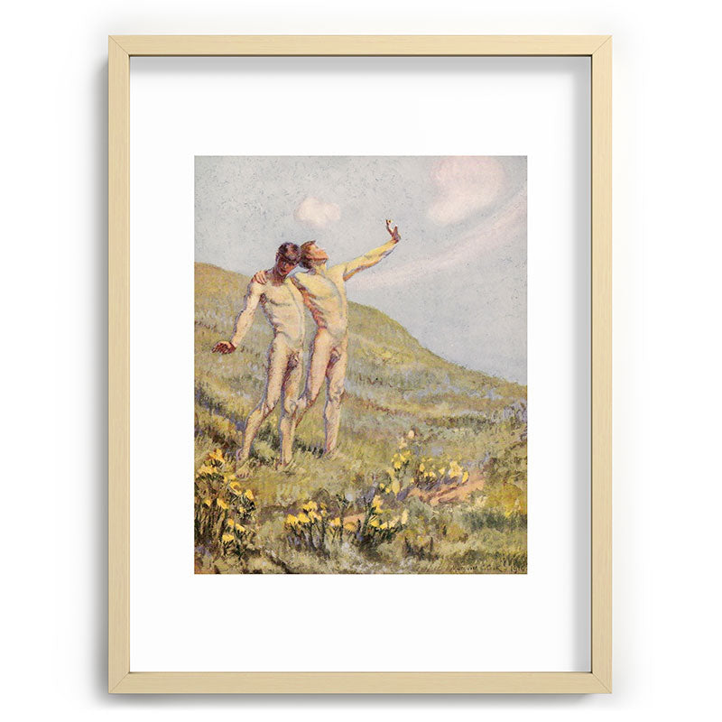 "Whose happiest days were far and away through fields, ... he and another wandering" (Margaret Cook) Framed Art Print