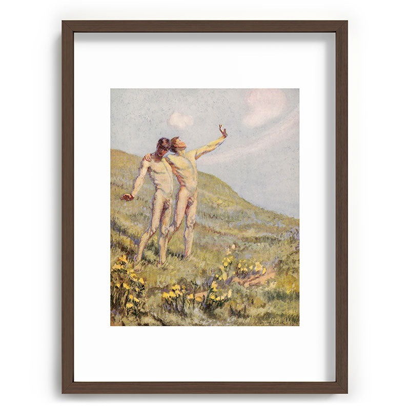 "Whose happiest days were far and away through fields, ... he and another wandering" (Margaret Cook) Framed Art Print