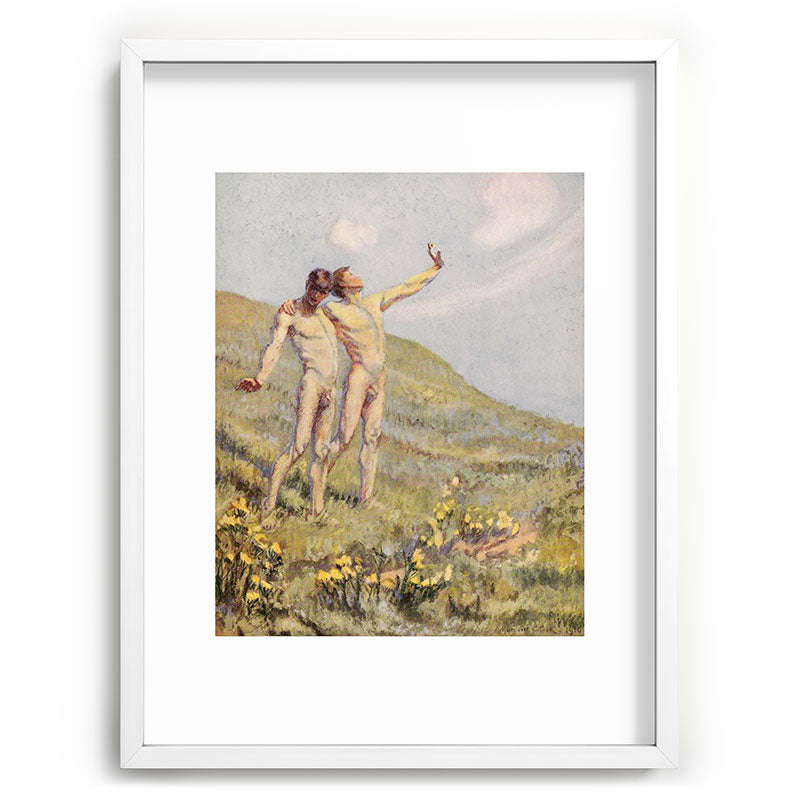 "Whose happiest days were far and away through fields, ... he and another wandering" (Margaret Cook) Framed Art Print