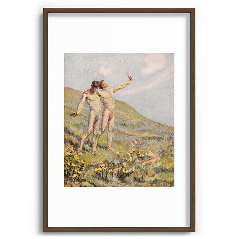"Whose happiest days were far and away through fields, ... he and another wandering" (Margaret Cook) Framed Art Print