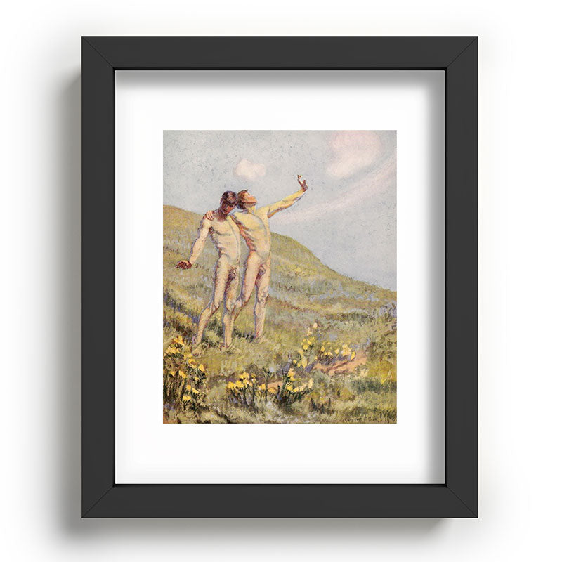"Whose happiest days were far and away through fields, ... he and another wandering" (Margaret Cook) Framed Art Print