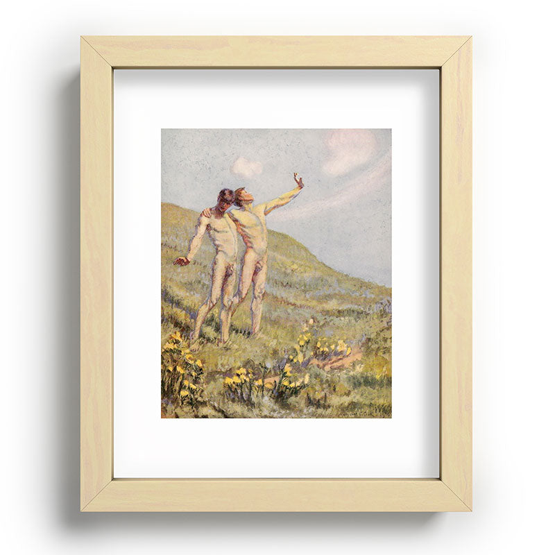 "Whose happiest days were far and away through fields, ... he and another wandering" (Margaret Cook) Framed Art Print