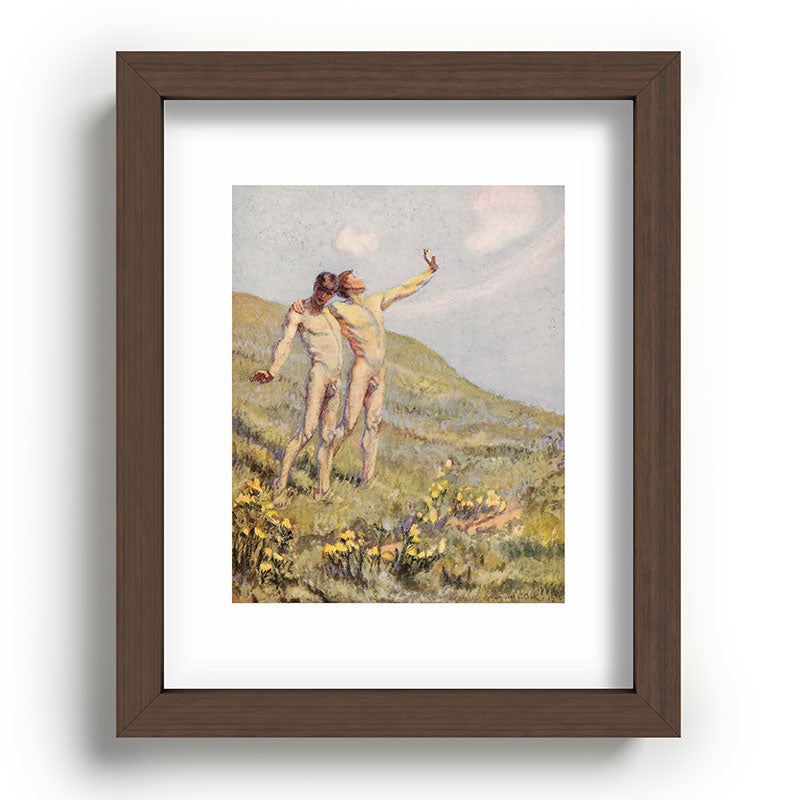 "Whose happiest days were far and away through fields, ... he and another wandering" (Margaret Cook) Framed Art Print