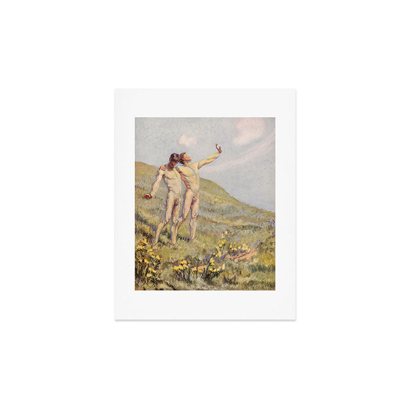 "Whose happiest days were far and away through fields, ... he and another wandering" (Margaret Cook) Art Print