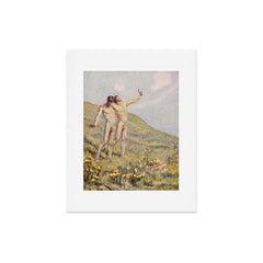 "Whose happiest days were far and away through fields, ... he and another wandering" (Margaret Cook) Art Print