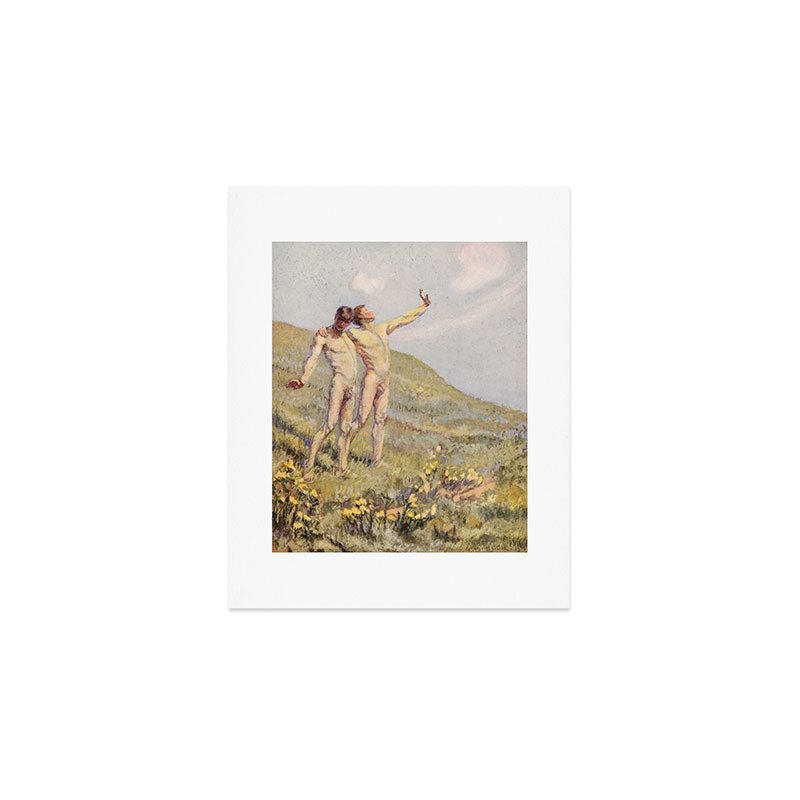 "Whose happiest days were far and away through fields, ... he and another wandering" (Margaret Cook) Art Print