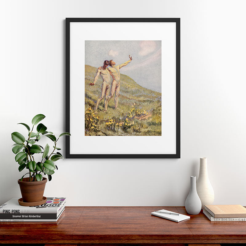 "Whose happiest days were far and away through fields, ... he and another wandering" (Margaret Cook) Framed Art Print