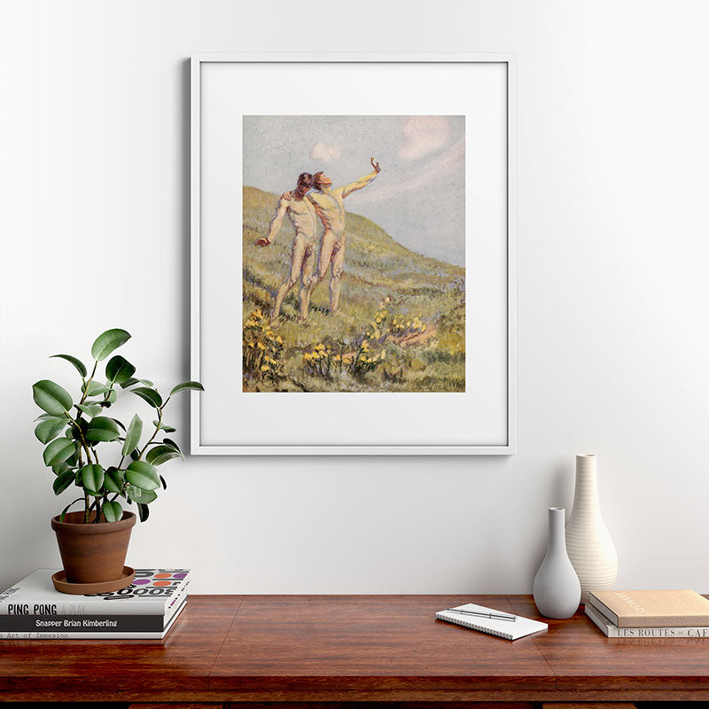 "Whose happiest days were far and away through fields, ... he and another wandering" (Margaret Cook) Framed Art Print