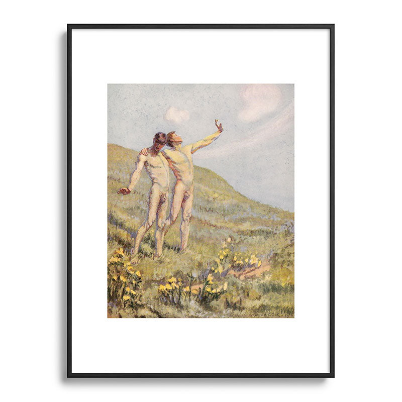 "Whose happiest days were far and away through fields, ... he and another wandering" (Margaret Cook) Framed Art Print