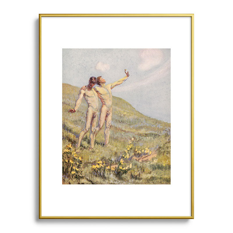 "Whose happiest days were far and away through fields, ... he and another wandering" (Margaret Cook) Framed Art Print