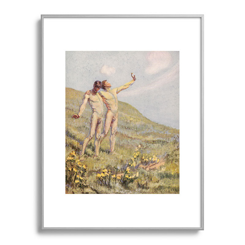 "Whose happiest days were far and away through fields, ... he and another wandering" (Margaret Cook) Framed Art Print