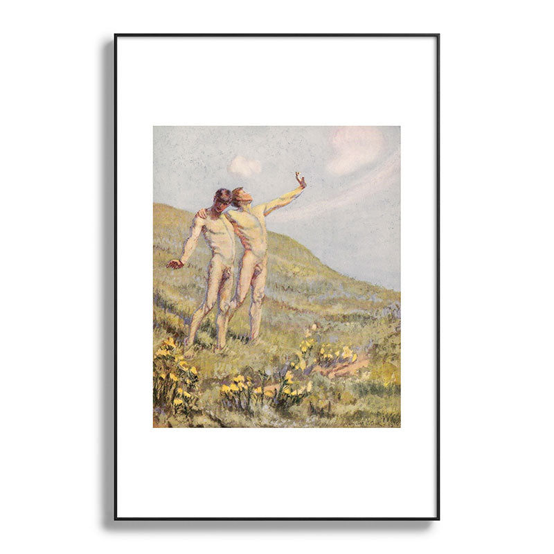 "Whose happiest days were far and away through fields, ... he and another wandering" (Margaret Cook) Framed Art Print