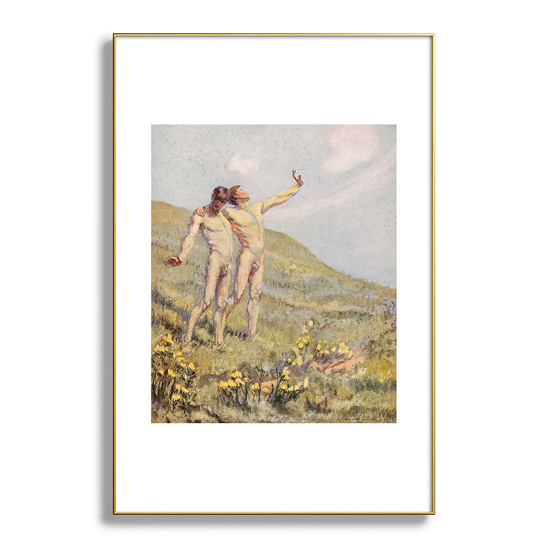 "Whose happiest days were far and away through fields, ... he and another wandering" (Margaret Cook) Framed Art Print