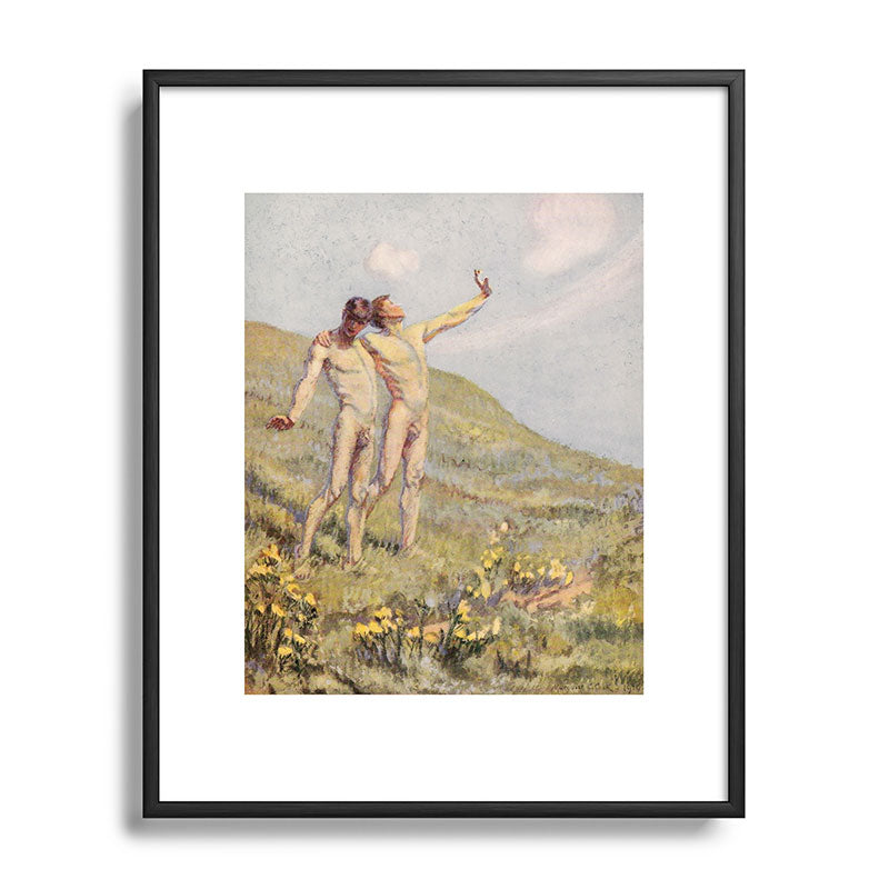 "Whose happiest days were far and away through fields, ... he and another wandering" (Margaret Cook) Framed Art Print