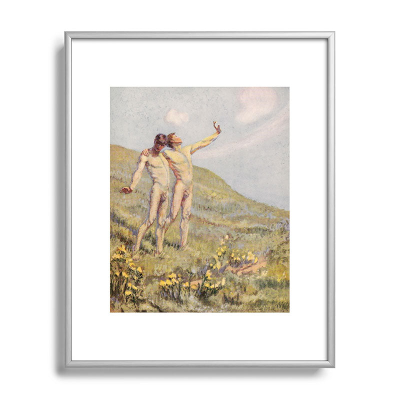 "Whose happiest days were far and away through fields, ... he and another wandering" (Margaret Cook) Framed Art Print