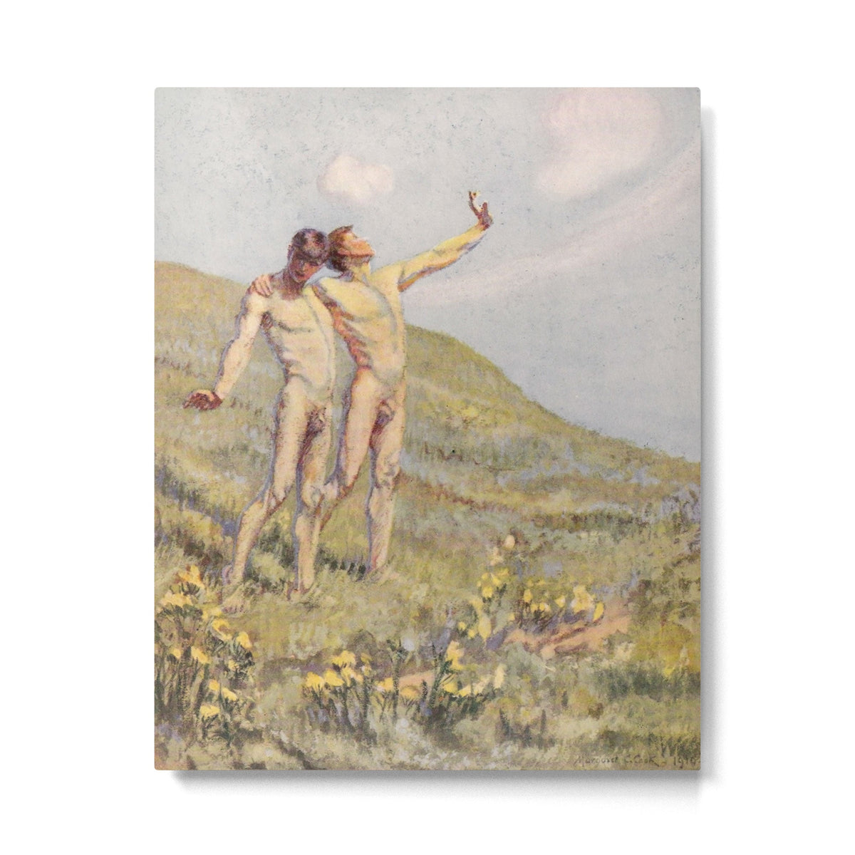 "Whose happiest days were far and away through fields, ... he and another wandering" (Margaret Cook) Metal Print