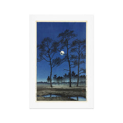 "Winter Moon at Toyamagahara" by Hasui Kawase, 1931 Art Print