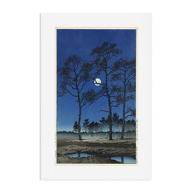 "Winter Moon at Toyamagahara" by Hasui Kawase, 1931 Art Print
