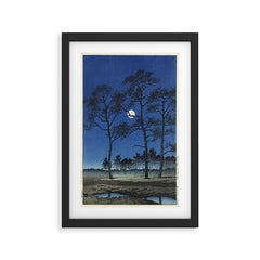 "Winter Moon at Toyamagahara" by Hasui Kawase, 1931 Framed Art Print