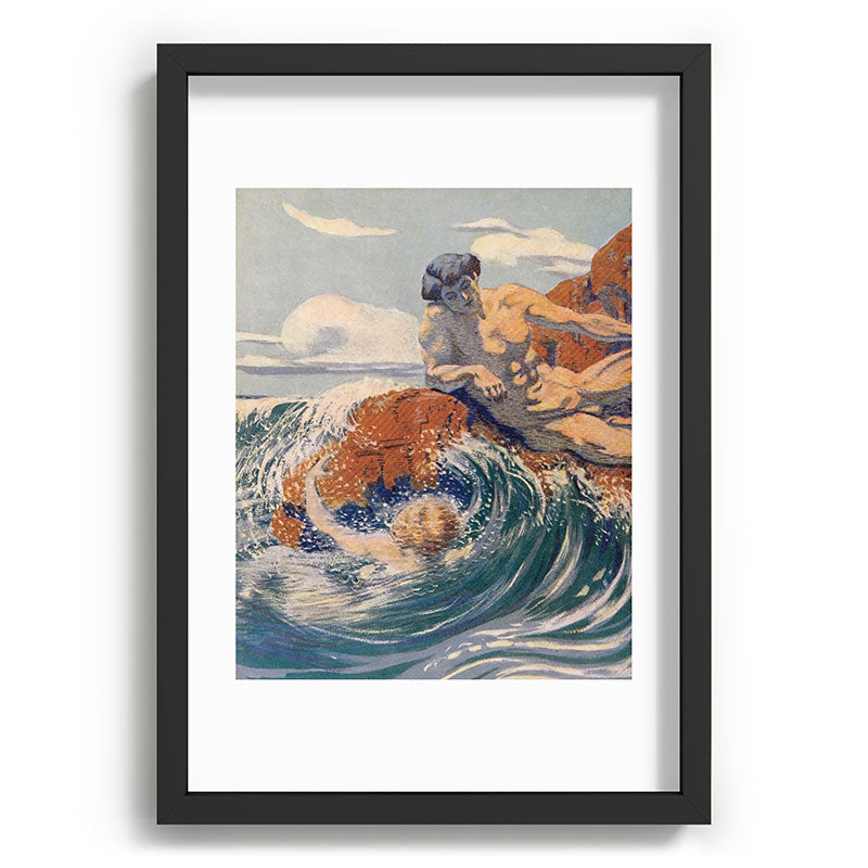"You sea!... I behold... your crooked inviting fingers" (Margaret C. Cook, Leaves of Grass, 1913) Framed Art Print