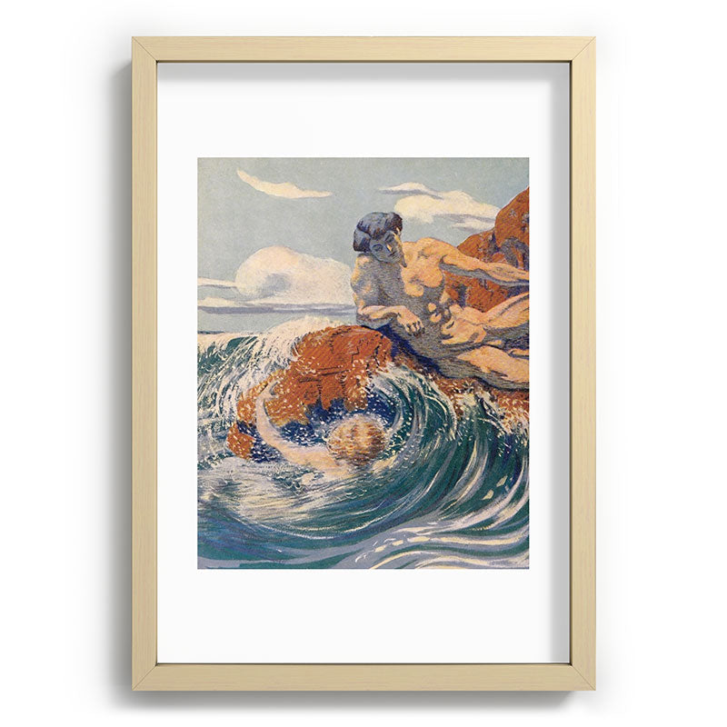 "You sea!... I behold... your crooked inviting fingers" (Margaret C. Cook, Leaves of Grass, 1913) Framed Art Print