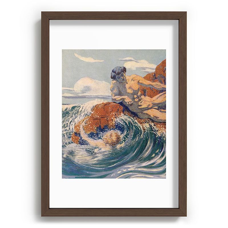 "You sea!... I behold... your crooked inviting fingers" (Margaret C. Cook, Leaves of Grass, 1913) Framed Art Print